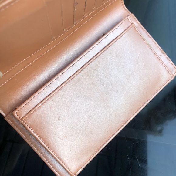 SOLD*** Chanel boy long folding wallet clutch. Metal Rose - Picture 4 of 14